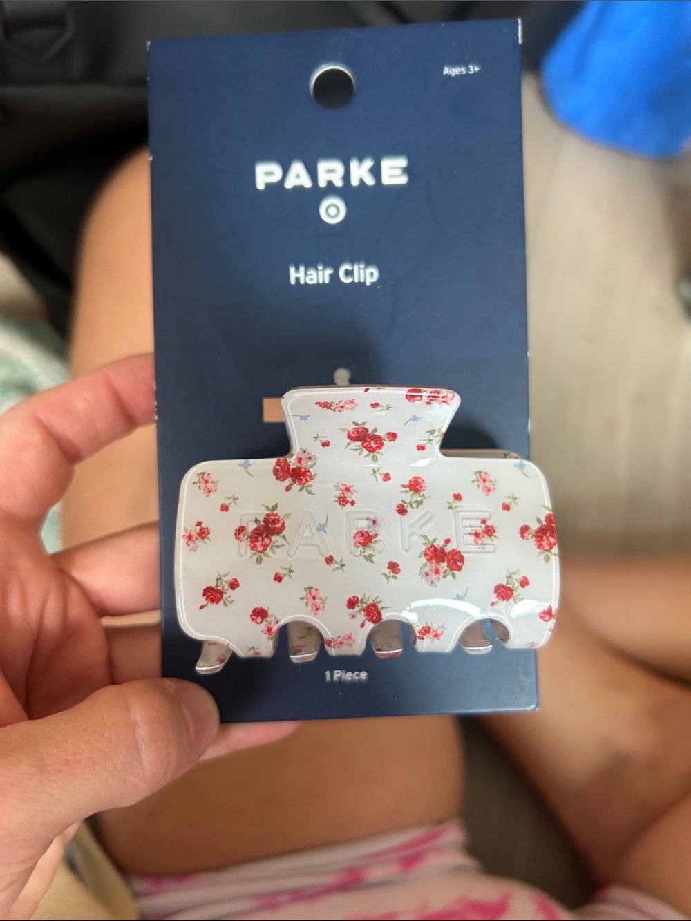 NWT PARKE Floral White Hair Claw Clip - Picture 4 of 4